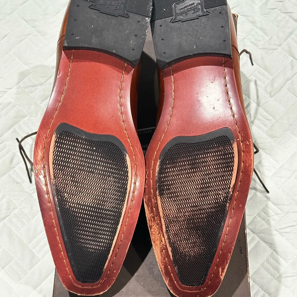 Florsheim Cap Toe Oxford Dress Shoes Brown Leather Size 11.5 D Mens Lace Up